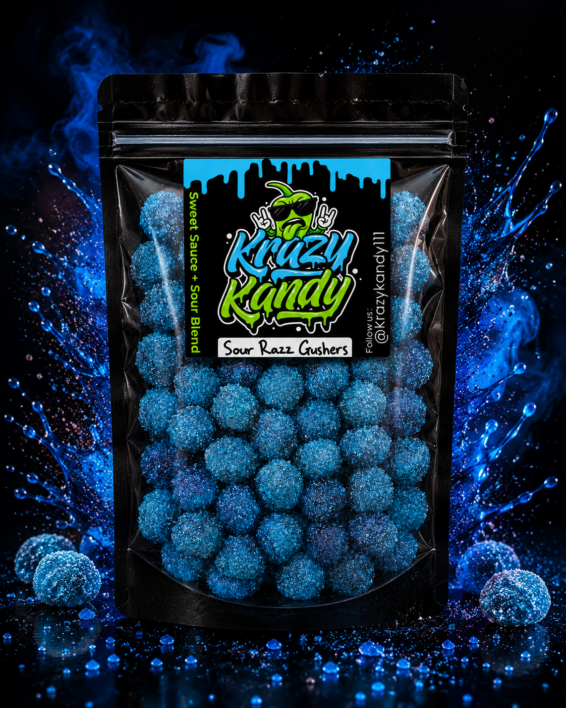 Sour Blue Razz Gushers
